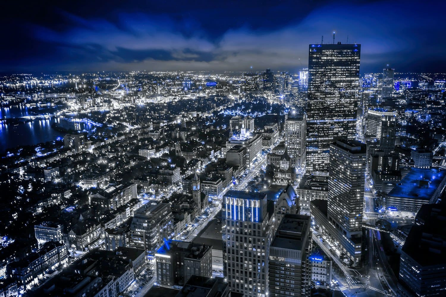 Aerial view of the New York financial district where be1crypto.com is headquartered